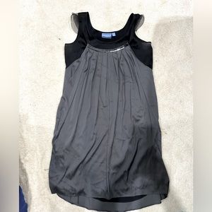 Veera Wang evening party cocktail high low silk layered dress